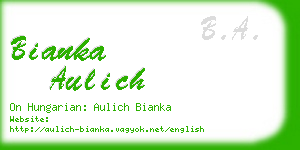 bianka aulich business card